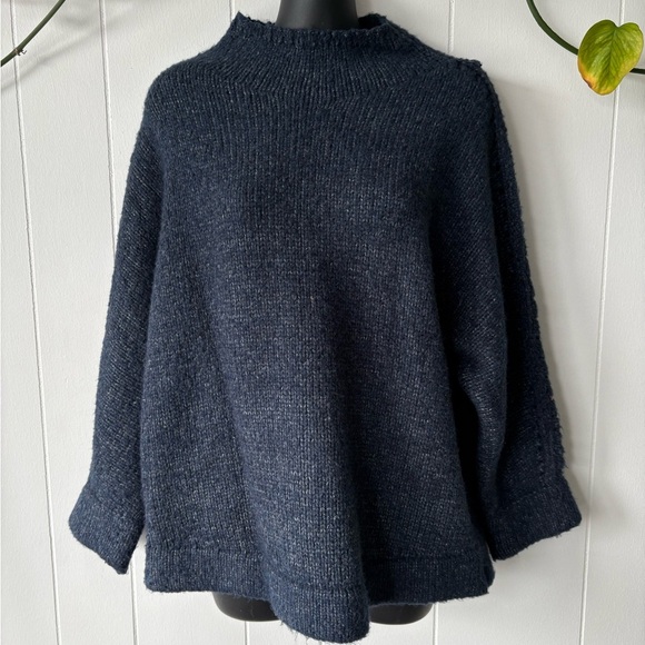 LINE Navy Chunky Knit Oversized Sweater | Small - Picture 2 of 5
